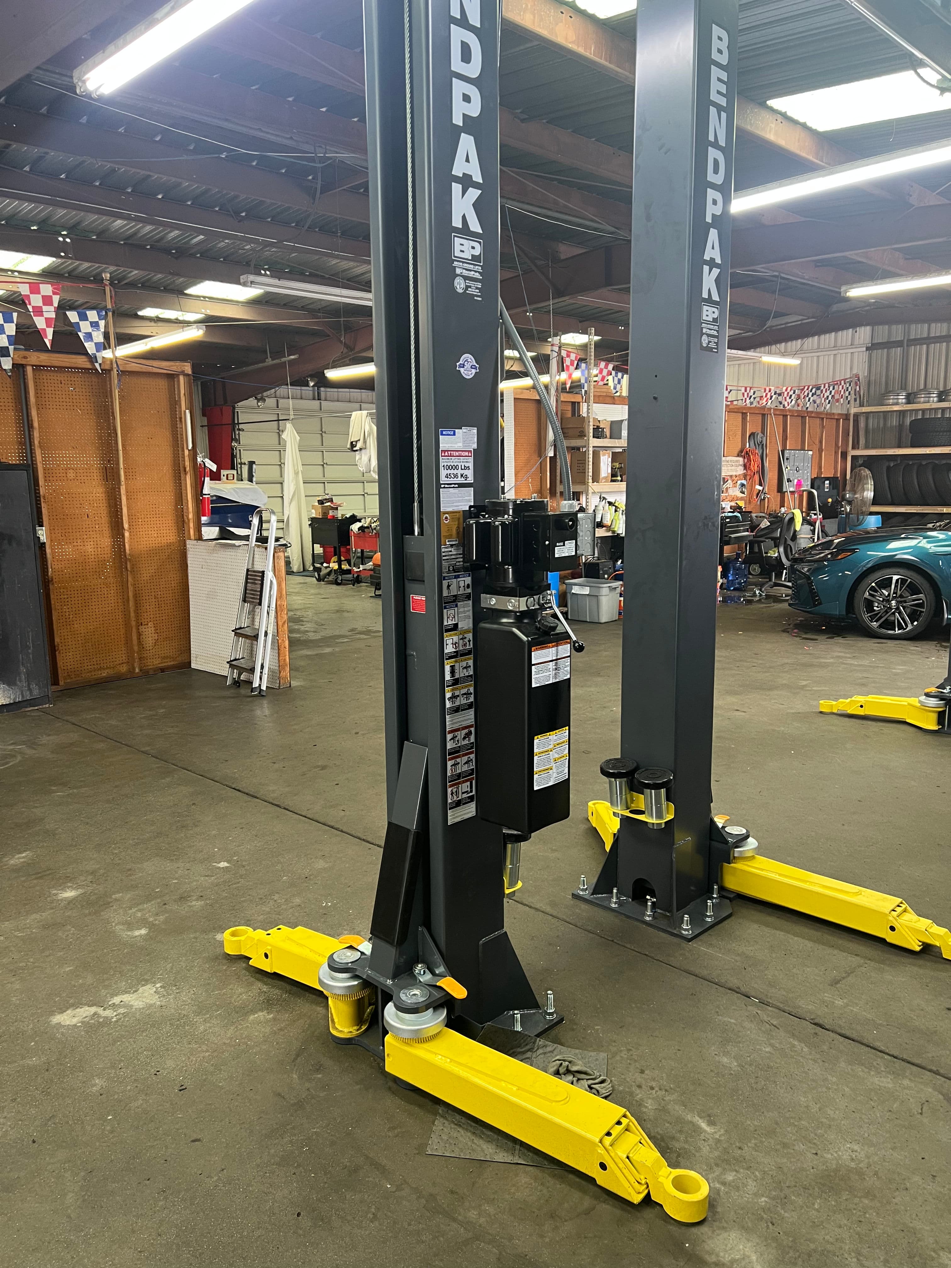Project Two-Post BendPak lift wired up and ready to work image